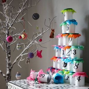 calendario adviento con latas calendario adviento con latas